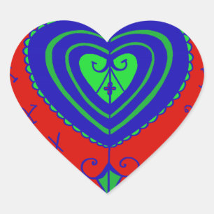 Pegatina En Forma De Corazón Madre terrenal VooDoo