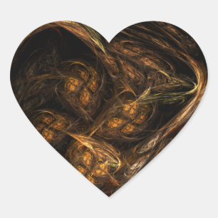 Pegatina En Forma De Corazón Madre Tierra Resumen Pegatina del corazón del arte