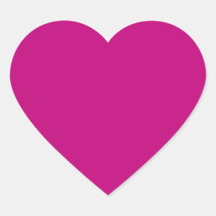Pegatina En Forma De Corazón Magenta (color sólido)