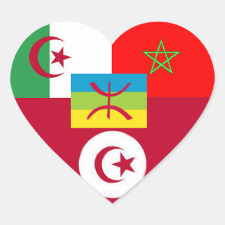 Pegatina En Forma De Corazón maghreb unido