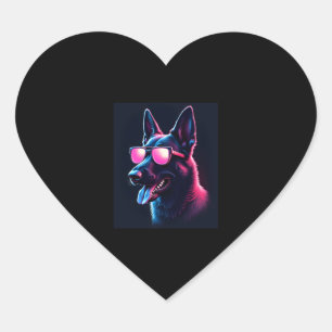 Pegatina En Forma De Corazón Malinois belga atrapa camiseta malinoiss belga