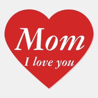 Pegatina En Forma De Corazón Mamá, te amo pegatina.