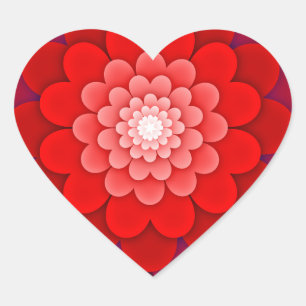 Pegatina En Forma De Corazón Mandala-58566