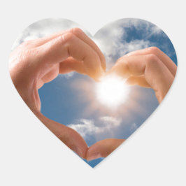 Pegatina En Forma De Corazón Manos de amor