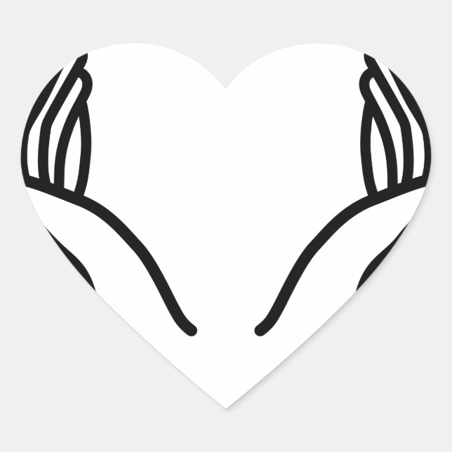Pegatina En Forma De Corazón Manos recortadas (Anverso)