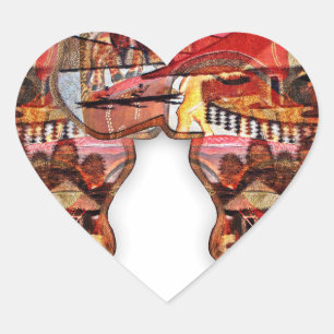Pegatina En Forma De Corazón Mapa africano: Celebrando la temporada con la cult
