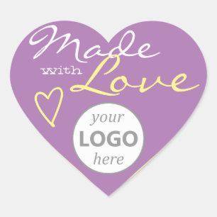 Pegatina En Forma De Corazón Marco de forma cardíaca Pastel Lilac hecho con el 