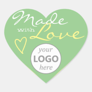 Pegatina En Forma De Corazón Marco de forma cardíaca Pastel Verde hecho con el 