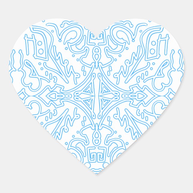 Pegatina En Forma De Corazón Marea Azur Celeste (Anverso)