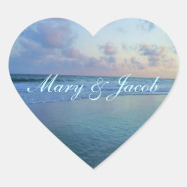 Pegatina En Forma De Corazón Mareas de amor