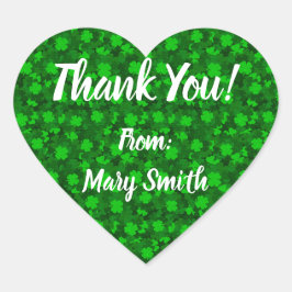 Pegatina En Forma De Corazón Margarita Floral de Trébol de Cuatro Hojas Moderna