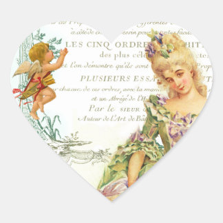 Pegatina En Forma De Corazón Marie Antoinette & Sparrow