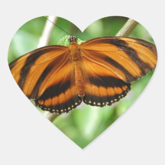 Pegatina En Forma De Corazón Mariposa de tigre