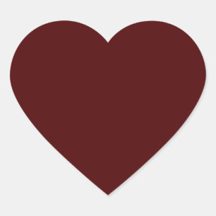 Pegatina En Forma De Corazón Marrón quemado (color sólido)