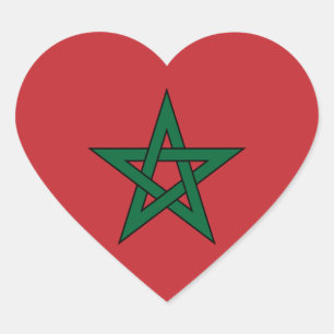Pegatina En Forma De Corazón marruecos