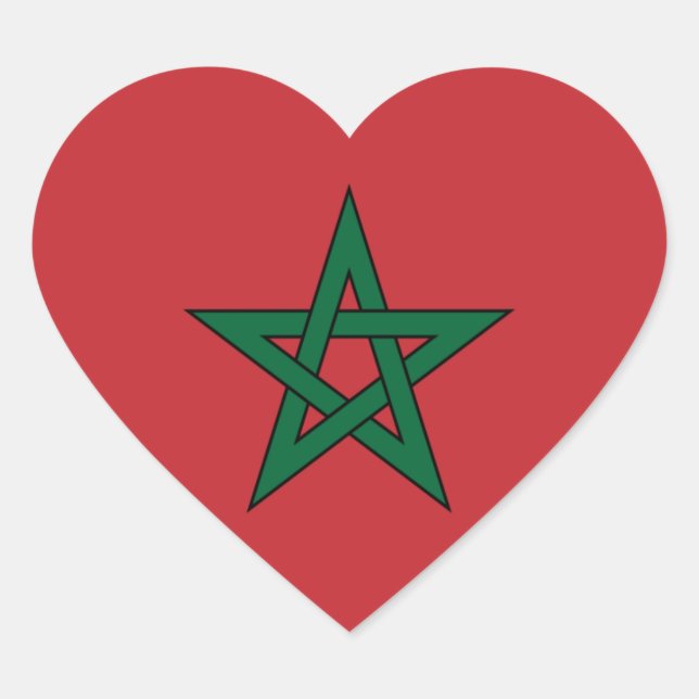 Pegatina En Forma De Corazón marruecos (Anverso)
