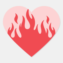 Pegatina En Forma De Corazón Más Caliente que Nunca Flaming