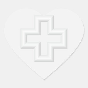 Pegatina En Forma De Corazón Más superficie Grabado en relieve