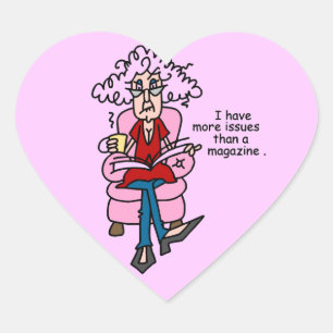Pegatina En Forma De Corazón Más temas que humor de revista