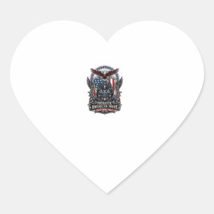 Pegatina En Forma De Corazón Máscara Patriótica Guardia Libertad Militar Inspir
