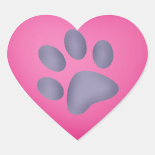 Pegatina En Forma De Corazón Mascotas Perro o Papas de gato Pegatina de la cole