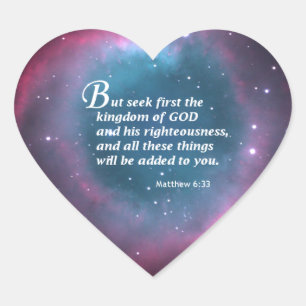 Pegatina En Forma De Corazón Mateo 6:33