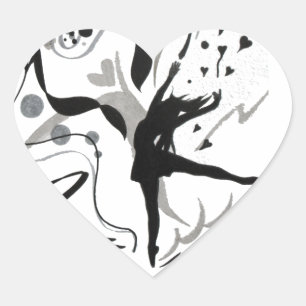 Pegatina En Forma De Corazón ¡Me Encanta Bailar!