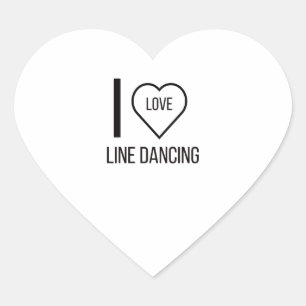 PEGATINA EN FORMA DE CORAZÓN ME ENCANTA EL BAILE DE LÍNEA