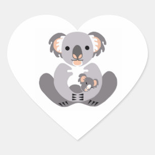 Pegatina En Forma De Corazón Me encanta KOALAS - Amo animal - Naturaleza - Aust