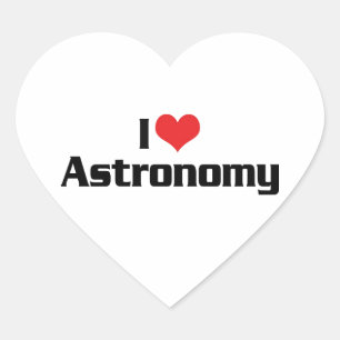 Pegatina En Forma De Corazón Me encanta la astronomía del corazón - Observador