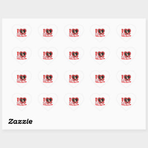 Pegatina En Forma De Corazón Me encanta mi novia, texto de foto personalizado