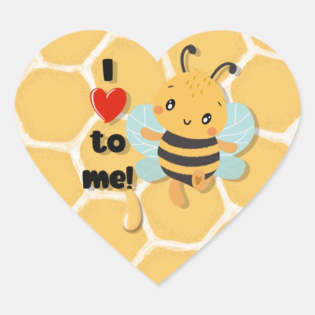 Pegatina En Forma De Corazón ¡Me encanta ser yo! (Anverso)