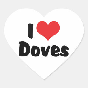 Pegatina En Forma De Corazón Me encantan las palomas del corazón - Amante de lo