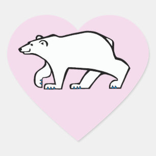 Pegatina En Forma De Corazón Me encantan los OSOS Polares - Vida silvestre - Ár