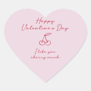 Pegatina En Forma De Corazón Me gusta que vendas mucho Día de San Valentín Rosa