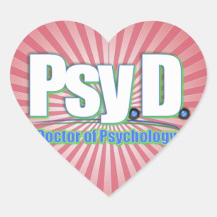 Pegatina En Forma De Corazón Médica DE PSICOLOGÍA PsyD LOGO2