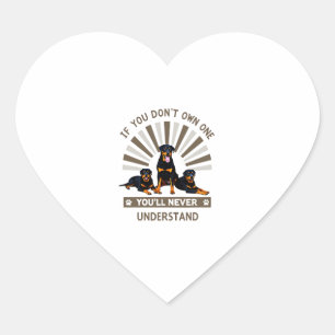 Pegatina En Forma De Corazón Mejor Arte de Rottweiler para Hombres Mujeres Niño
