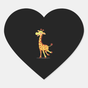 Pegatina En Forma De Corazón Mejor Arte Giraffe Para Hombres Mujeres Giraffe Im
