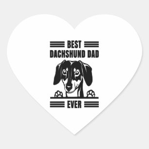 Pegatina En Forma De Corazón Mejor Dachshund Dad Ever T Shirt