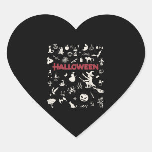 Pegatina En Forma De Corazón Mejor Halloween