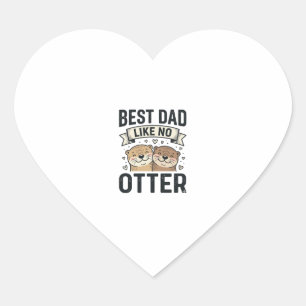 Pegatina En Forma De Corazón Mejor Papá Como Ningún Otro Cute Día del Padre Dis