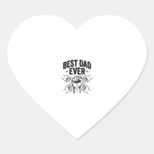 Pegatina En Forma De Corazón Mejor Papá del Mundo Choque de Puños Diseño de Cam
