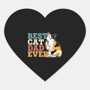 Pegatina En Forma De Corazón Mejor Papá Gato