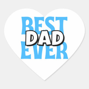 Pegatina En Forma De Corazón Mejor Papá Nunca