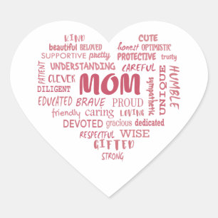 Pegatina En Forma De Corazón Mejores cualidades de la madre y características d
