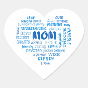 Pegatina En Forma De Corazón Mejores cualidades de madre y características de m