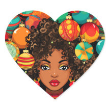 Melanin Navidades Reina negra Melanin Mujer Navida