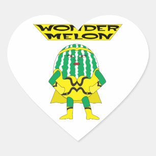 Pegatina En Forma De Corazón Melón de la maravilla