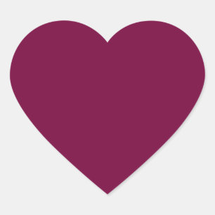 Pegatina En Forma De Corazón Merlot (color sólido)