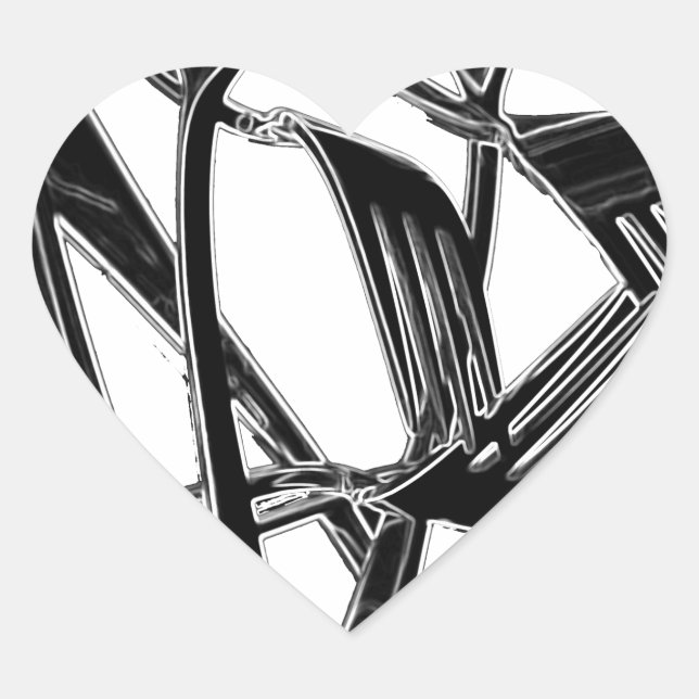 Pegatina En Forma De Corazón Metálico (Anverso)